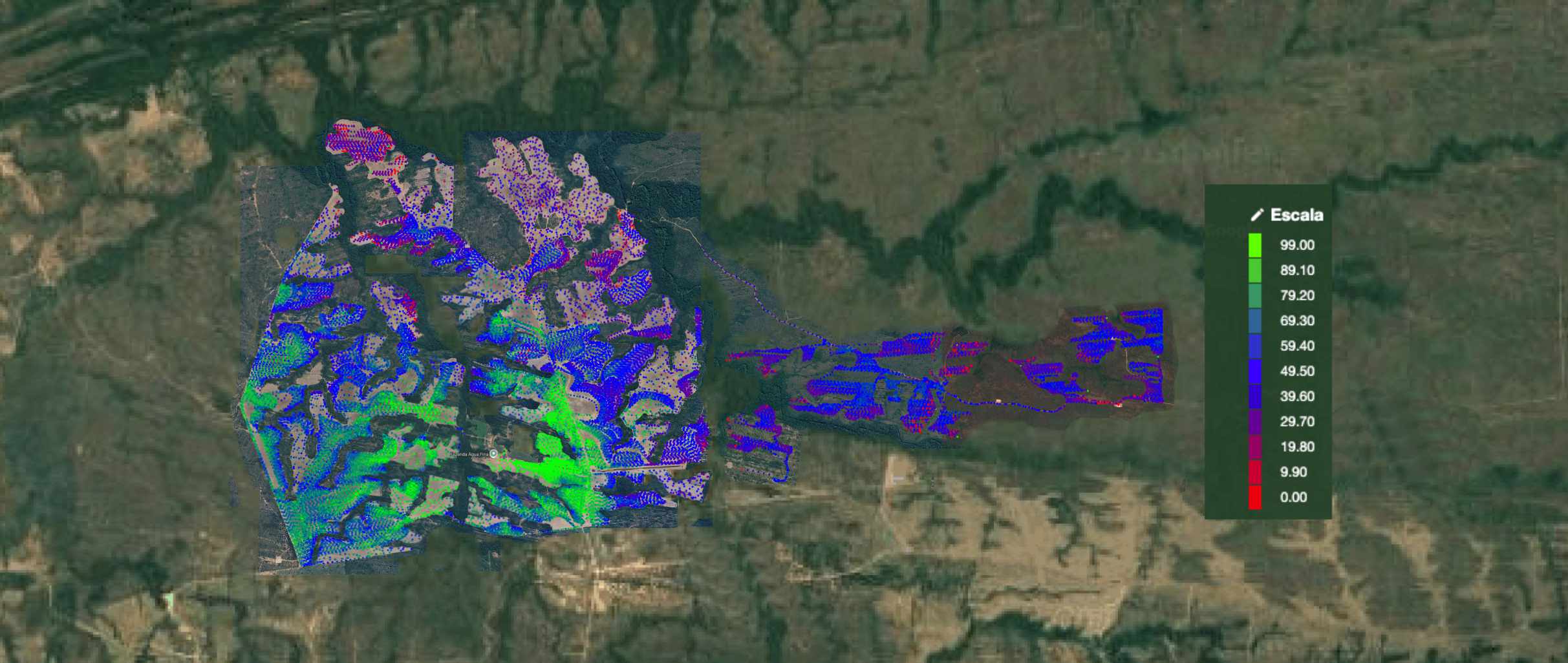 Medição de água em área agrícola